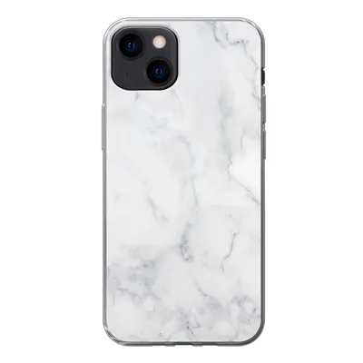 Produktbild von MuchoWow® Handyhülle Schutzhülle Hülle für iPhone 13 Marmor - Weiß - Grau - Luxus - Marmoroptik - Stein Silikon Softcase Handy Hülle - Karteninhaber