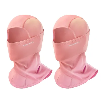 Immagine prodotto di ROCKBROS 2 pezzi passamontagna autunno inverno per sport all'aperto bicicletta moto passamontagna riflettente antivento antipolvere, rosa