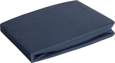 Produktbild von Tuch aus Jersey mit Gummizug D91 90x200 cm, Höhe: 25 cm Marineblau
