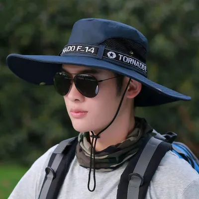 Immagine prodotto di Cappello da sole da uomo estivo alla moda a tesa larga semi-traspirante