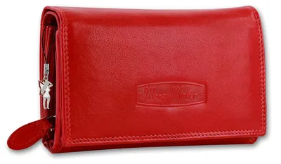 Image de Money Maker Femme Portefeuille serveur en cuir rouge RFID Blocker OPJ704R