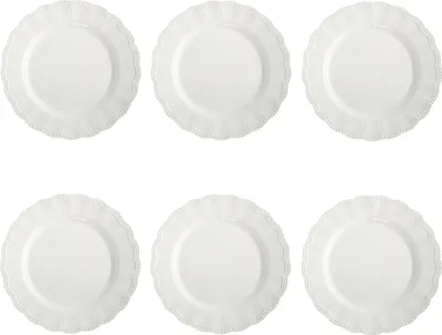 Produktbild von 6er Set Speiseteller ELITE WHITE weiß rund D. 26cm aus Porzellan Easy Life
