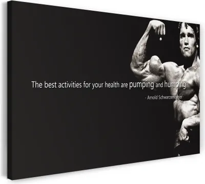 Produktbild von Leinwandbild (80x60cm): Arnold Schwarzenegger, echter Holz-Keilrahmen inkl. Aufhänger, handgefertigt in Deutschland