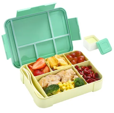 Zdjęcie produktu dla Pudełko na lunch dla dzieci z 5 przegródkami i wykonane z materiałów wolnych od BPA