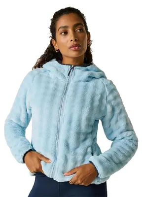 Image de REGATTA RWA807 ENDRA : Veste polaire à capuche pour femme, couleur bleu ciel, taille 40