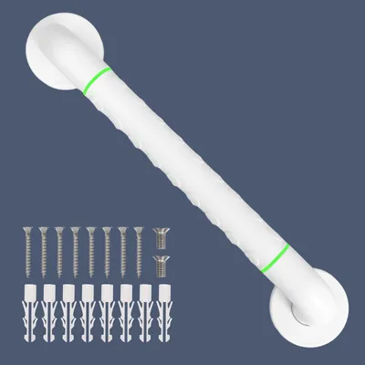 Obrázek produktu pro Madlo do sprchy - Nerezová ocel - 40 cm - Bílá - Pro koupelnu a WC