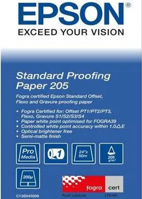 Productafbeelding van Epson C13S045008 Proefdrukpapier - 609,60 mm x 50 m - 205 g/m²