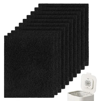 10er-Pack Aktivkohlefilter für Bio-Mülleimer, 95x70x10 mm