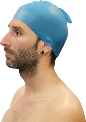 Produktbild von Badekappe aus Silikon mit Flosse Softee Azul SENIOR