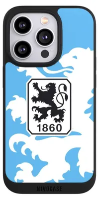 Produktbild von NIVOCASE Handyhülle für Apple iPhone 14 Pro  Hülle NIVOpure Case Schwarz Offizielles Lizenzprodukt TSV 1860 München Wappen