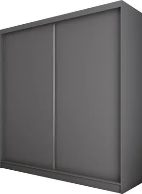 Produktbild von Masseno Schiebetürenschrank SOFIA 200 cm Kleiderschrank Schlafzimmer Schrank 2-türig Grau