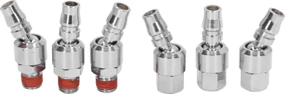 Produktbild von Drehbarer Luftstecker 1/4in NPT Außengewinde Innengewinde Schnellanschluss Gehärteter Stahl Industrielle Schlauchverschraubung