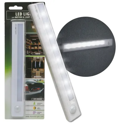 Produktbild von Phenom® - Automatische LED-Beleuchtung mit Bewegungssensor - Lampe für Schrank/Treppe/Flur/Schlafzimmer - PIR-Sensor mit Tag/Nacht