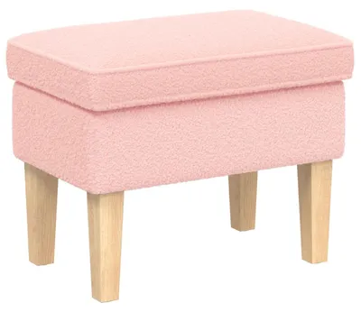 Immagine prodotto di Poggiapiedi Rosa 55 x 35 x 41 cm Bouclé