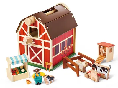 Produktbild von Hape Happy Farm Playset Pädagogisches Spielzeug Mehrfarbig  Kinder Mehrfarbig One Size