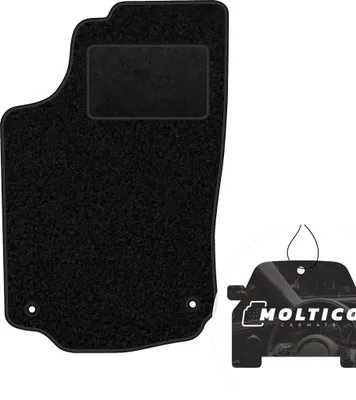 Produktbild von moto-MOLTICO Fahrer Fußmatte Auto Velours Fahrerseite Autoteppiche Schwarz Fahrermatte 1-teilig passend für Opel Combo C 2001–2011