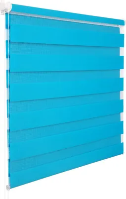 Immagine prodotto di Tenda a rullo doppio con sistema di fissaggio a clip, senza necessità di foratura | Colore: turchese | Dimensioni: 60x150 cm