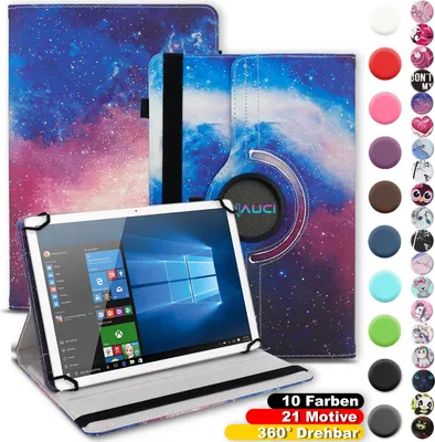 Produktbild von Tablet Tasche für MBM TP20M Hülle Schutzhülle Case 10,1 Cover 360 Grad Drehbar, Farbe:Grau