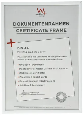 Zdjęcie produktu dla Walther Design New Lifestyle 21 x 29,7 DIN A4, Plastik, Biały, 13 x 18 cm, 210 mm, 297 mm