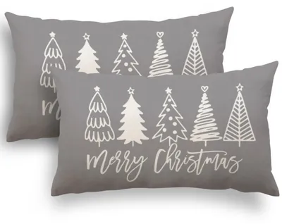 Produktbild von Kissenbezug 30x50 cm Weihnachten Leinen-Mischgewebe 2er Set