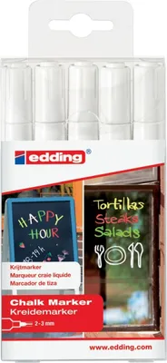 Produktbild von Kreidemarker edding 4095 2-3 mm weiß VE=64x5 Stück