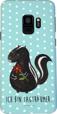 Produktbild von Mr. & Mrs. Panda Samsung Galaxy S9 Handyhülle Stinktier Blume - Türkis Pastell - Geschenk, Handy Schutzhülle, Smartphone Hülle, Träume, Case, Stinker, Cover, Wildtier
