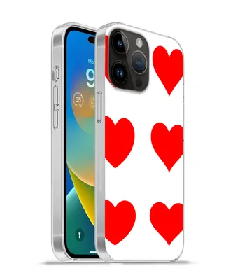 Produktbild von MuchoWow® Handyhülle Schutzhülle Hülle für Apple iPhone 14 Pro Max Eine Illustration mit neun roten Herzen Silikon Softcase Handy Hülle - Hardcover