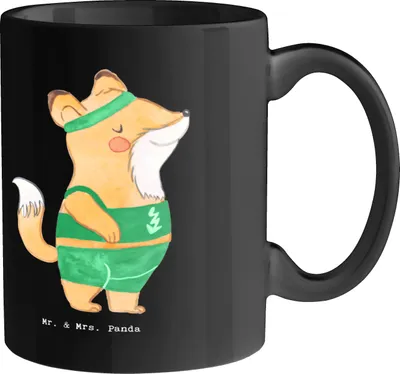 Produktbild von Mr. & Mrs. Panda Tasse Biathlon Trainerin - Schwarz - Geschenk, Teetasse, Athleten Unterstützung, motivieren, Keramiktasse, Kaffeebecher, Coaching, Sportart, Sportarten