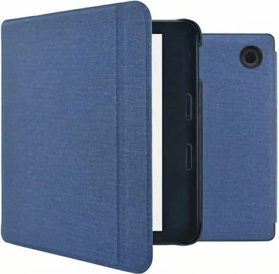 Immagine prodotto di copriletto in tela imoshion con supporto per Kobo Libra 2 / Tolino Vision 6 - blu scuro