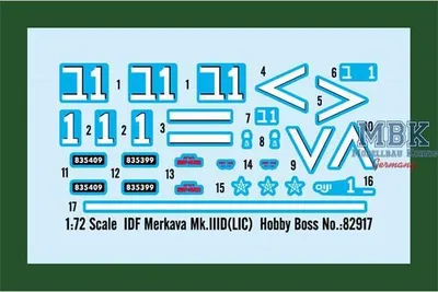 Imagen del producto de Tanque Merkava Mk.IIID del IDF, escala 1:72