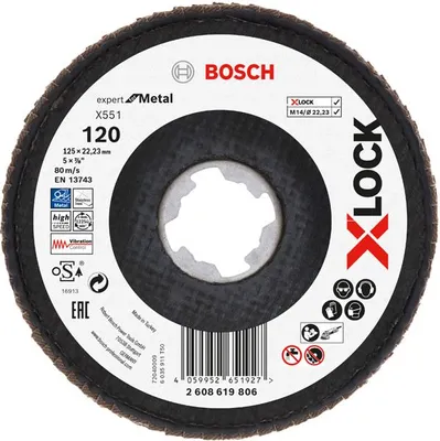 Produktbild von X-LOCK-Fächerschleifscheibe X551, Expert for Metal, K: 120, Scheibend.: 125 mm