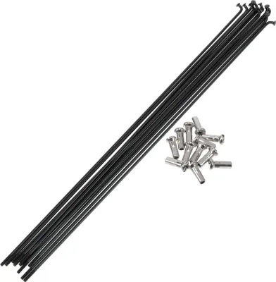 Produktbild von Fahrradspeichen 14G 265mm Länge Fahrradrad Speichen 304 Edelstahl Schwarz 1 Satz