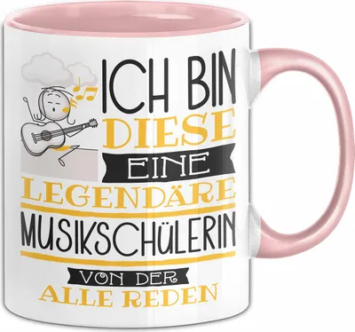 Produktbild von Musikschülerin Tasse Geschenk Ich Bin Diese Eine Legendäre Musikschülerin Von Der Alle Reden Geschenkidee Geburtstag Weihnachten (Rosa)