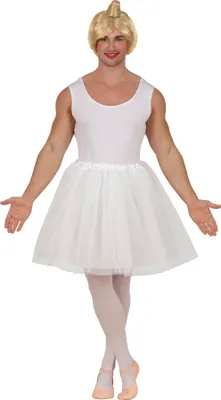 Produktbild von Junggesellenabschied Ballerina Kostüm Weiß Eleganz Tutu Tanz Rüschen Tüll Spaß Kostüm Fest Highlight Klassischer Auftritt Inspiration Kreativity, Größe: 52 - 54 (L) Farbe: Weiß