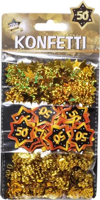 Produktbild von Konfetti 50 schwarz/gold 3-tlg.
