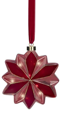 Imagen del producto de Flor de micro-LED en color blanco cálido, 15 unidades, diámetro de 19 cm, color rojo, marca Lumineo