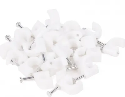 Produktbild von 200x Nagelschelle Kabelschelle 6 mm Nagelschelle Kabelklemme Kabelhalter Weiß Set