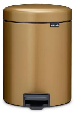 Image de Poubelle à pédale Brabantia NewIcon 5 l, laiton patiné