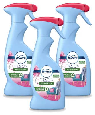 Productafbeelding van 3 x Febreze Textielverfrisser - Roos en Nagelbloem - 375 ml - Voordeelverpakking - 3 stuks