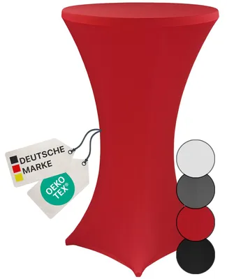 Produktbild von NYVI Stehtischhusse NYVIGala Rot Ø 60-65 cm - Elastische Premium Stretchhussen für gängige Bistrotische & Stehtische - Dehnbarer Tischüberzug
