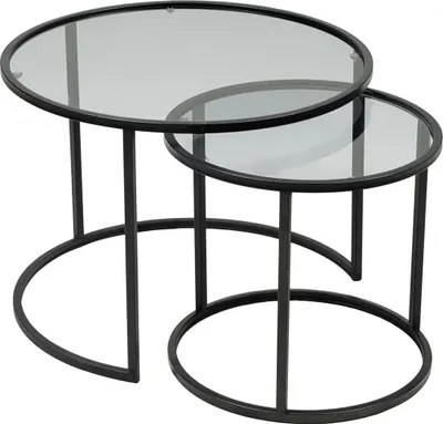 Produktbild von Skye Decor, Black-Grey-60-42, Couchtische, Schwarz, Glas, 60 x 43 x 60 cm