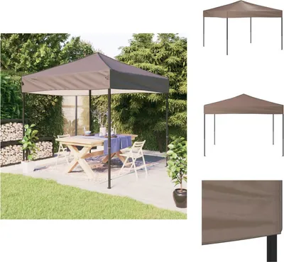Produktbild von vidaXL Partyzelt Faltbar Taupe 3x3 m -  Pavillons & Partyzelte