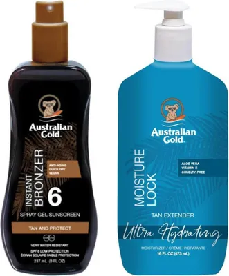 Produktbild von Australian Gold Bronzer Spray Gel SPF6 + Feuchtigkeitssperre 473 ml