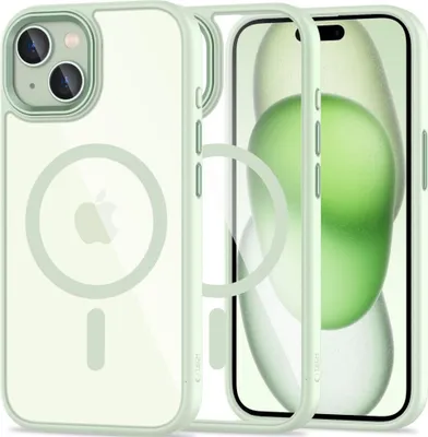 Zdjęcie produktu dla Tech-Protect Magmat Magsafe Iphone 15 Green/Clear