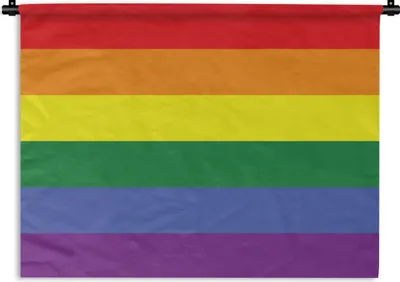Produktbild von MuchoWow® Wandteppich Wandbehang Stolz - Regenbogen - Liebe 150x112 cm Tapisserie Dekoration Wandtuch - Wanddecke - Wandteppiche