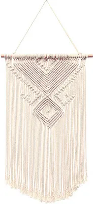 Image de Tenture murale en macramé, Petite tapisserie tissée, Décoration murale - Jolie pour la décoration boho à la maison, l'appartement, les décorations de fête?modèle 12, 35x65cm ?