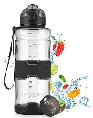 Produktbild von 1,5-Liter-Sportflasche mit Klappdeckel und auslaufsicherem Design