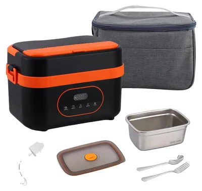 Produktbild von Kabellose elektrische Lunchbox, 1,5 l Kapazität, 21000mAh Batterie, einstellbare Heizzeit, 304 Edelstahl, 5-seitiges Heizdesign
