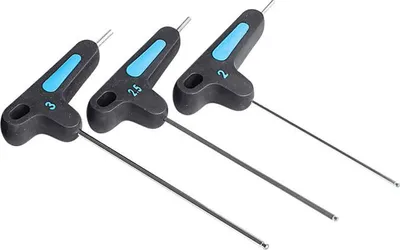 Obrázek produktu pro Sada klíčů PRO - T-klíče 2/2,5/3 mm - černá