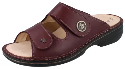 Produktbild von FINN COMFORT FinnStretch Zeno Damen Pantolette dunklrot Glattleder - Größe: 42